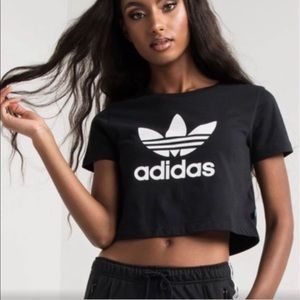 Adidas Black Crop Top New Without Tags Size M